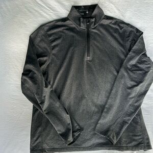 Men’s Greyson grey herringbone quarter zip